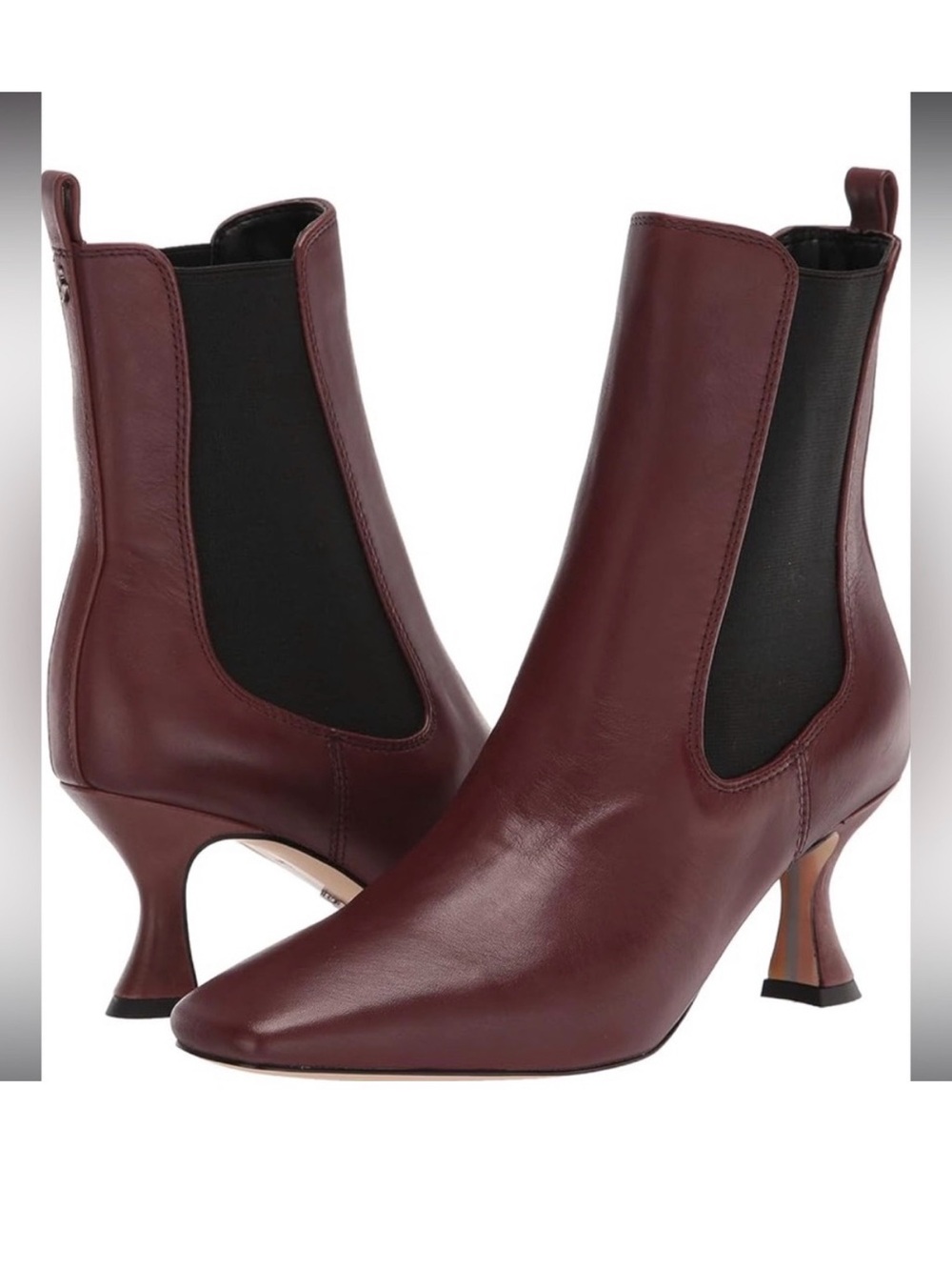 Sam Edelman Lani Terrazzo Brown/Burgundy Leather Boots — Size 6M
 NWT